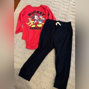 Disney Red and Black Mickey Kids Set